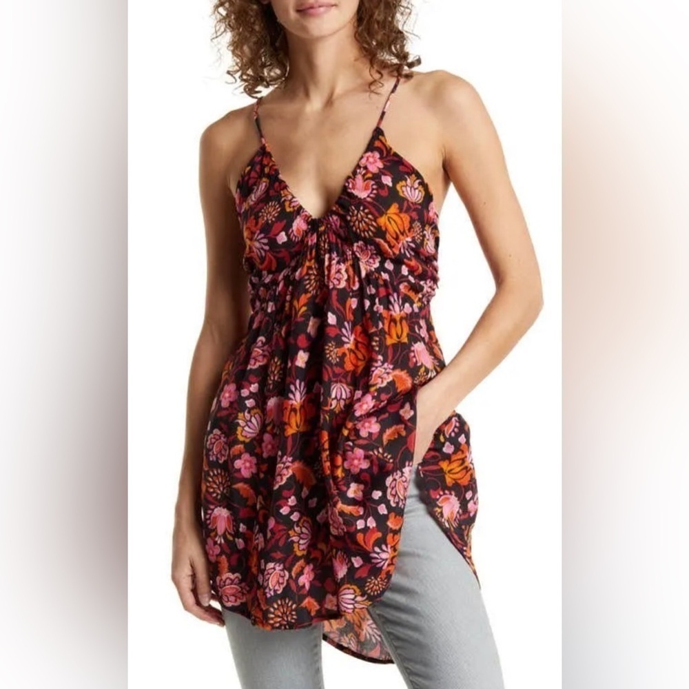 NWT Free People Pixie Cross Back Tunic Top‎ Women's Size M